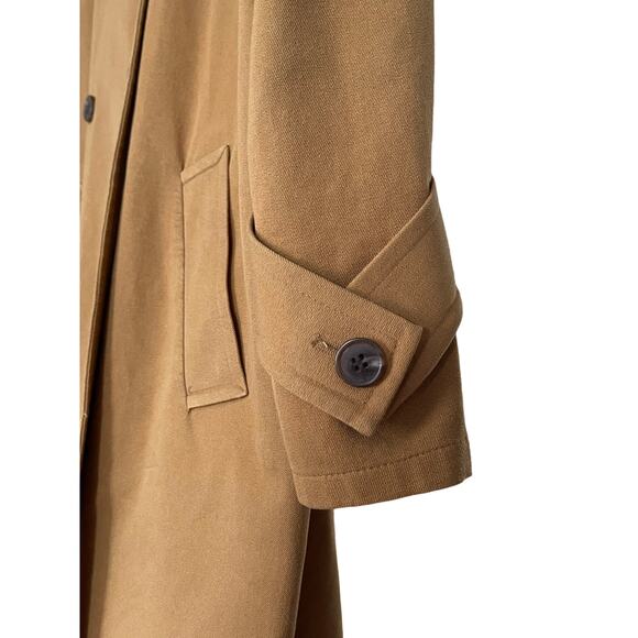 Something Navy Easy Oversize Trench Coat Overcoat in Tan Bronze Camel Size M - Picture 7 of 11